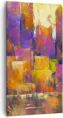 Produktbild von Bild auf Leinwand - Leinwandbild - Einteilig - Abstraktion Stadt Wolkenkratzer - 55x100cm - Wand Bild - Wanddeko - Wandbilder - Leinwanddruck - Bilder - Wanddekoration - Leinwand bilder PA55x100-4294