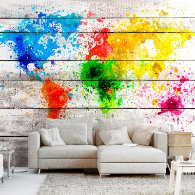 Produktbild von Basera Selbstklebende Fototapete Weltkartenmotiv k-B-0008-a-a, mit UV-Schutz, 98x70 cm