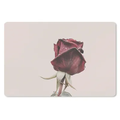 Produktbild von MuchoWow® Schreibtischunterlage Blumen - Rot - Rosen - Grün 60x40 cm - XXL Mauspad - Großes Mauspad