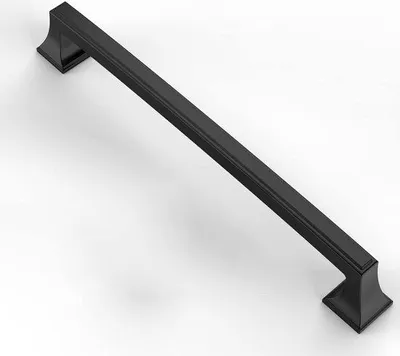 Produktbild von Famanu Möbelgriffe Schwarz - 6 Stück, 192 mm Bohrabstand für Schrank- und Schubladengriffe