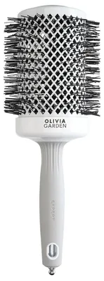 Produktbild von Olivia Garden Expert Blowout Shine – Weiß & Grau - 65 - Runde, antistatische Ker