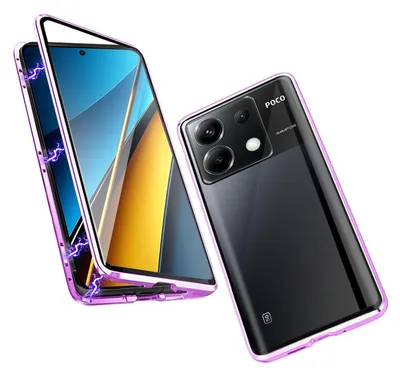 Produktbild von Für Xiaomi Redmi Note 13 Handy Tasche 360 Magnet Glas Bumper Metall Hülle Etuis Case Cover