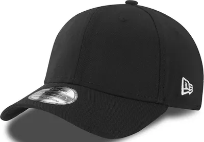 Produktbild von New Era Black Schwarz Blank Stretch Fit Cap 3930 39thirty Curved Visor S M
