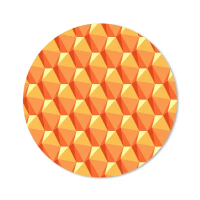 Obrázok produktu pre Podložka pod myš - Oranžová - Vzory - 3D - 50x50cm - Rohožka pod myš