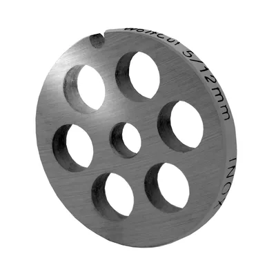 Zdjęcie produktu dla Tarcza do mielenia mięsa, tarcza perforowana ze stali nierdzewnej rozmiar 5 z otworem 12,0 mm firmy WOLFCUT
