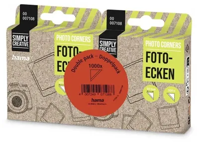 Produktbild von Hama Fotoecken Action 1000, 40 g, 95 mm, 153 mm, 20 mm, Transparent