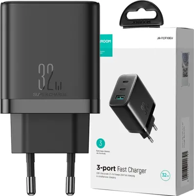 Image de Joyroom Chargeur Jr-Tcf10 (Eu), 32W 2C1A (Noir)