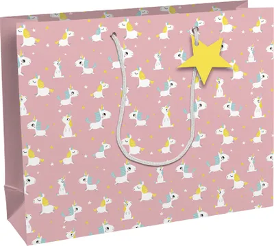 Produktbild von Clairefontaine Geschenktüte "Einhörner" groß