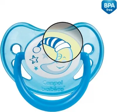Image de Bouchon de sucette en silicone Canpol Night Dreams, bleu - 0-6 m