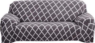 Produktbild von Stretch Sofa Schonbezug Hochelastische Polyester Sofabezüge Stilvoller moderner Möbelschutz (3-Sitzer / Sofa, Grau)
