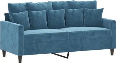 Produktbild von vidaXL 2-Sitzer-Sofa Blau 140 cm Samt