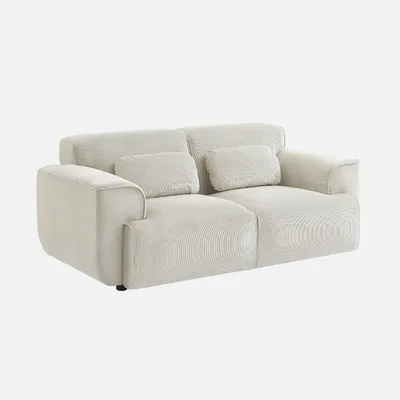 Produktbild von sweeek - 2-Sitzer-Sofa mit Cordbezug - Creme