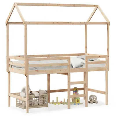 Image de Maison Exclusive - Lit superposé avec échelle et toit sans matelas 90x190 cm