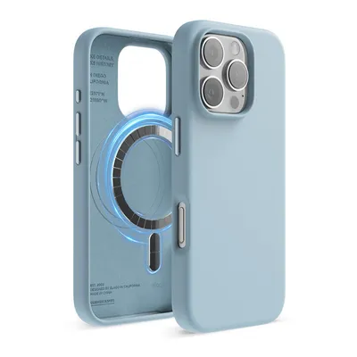 Produktbild von Elago MagSafe Silikonhülle für iPhone 16 Pro Himmelblau
