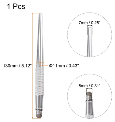 Produktbild von Stylusstifte fš¹r Alle Kapazitiven Touchscreens 2 in 1 Feinspitze Scheibe und Faserspitzen Universal Kapazit?t Stift Empfindlichkeit Silber