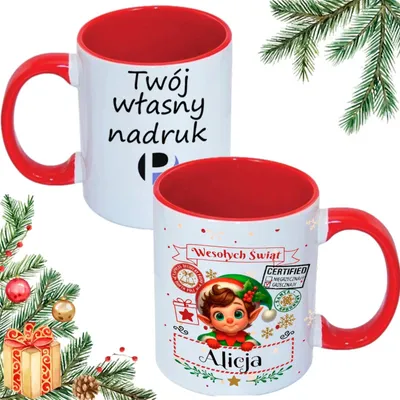 Zdjęcie produktu dla Kubek do sublimacji 330ml czerwony uchwyt