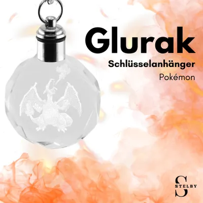 Produktbild von Pokemon Glurak Schlüsselanhänger LED Multicolor mit Geschenkbox