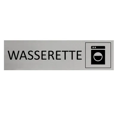 Produktbild von CombiCraft Aluminium Türschild mit Wasserette 165x45mm