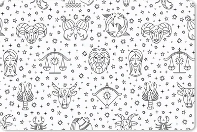 Produktbild von MuchoWow® Schreibtischunterlage Konstellation - Muster - Tierkreis - Horoskop 60x40 cm - XXL Mauspad - Großes Mauspad