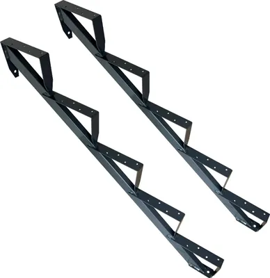 Produktbild von Treppenholm Holz-Treppe Stahl Treppenwange Treppenrahmen 5 Stufen Höhe 91cm Anthrazit RAL 7016