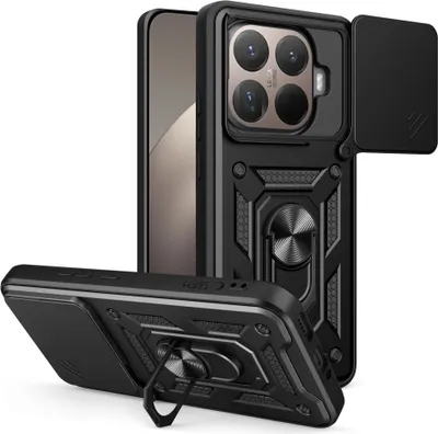 Produktbild von Handyhülle mit Ring für Xiaomi 15T Pro, Tech-Protect Camshield Pro, Schwarz