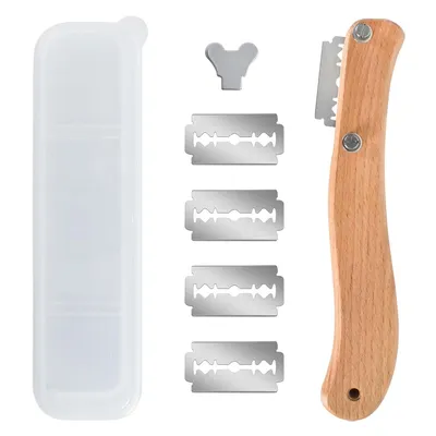 Produktbild von Bäckermesser Brot Lahm mit 5 Rasierklingen Teigmesser für Brot und Baguette inklusive Aufbewahrungsbox für Backen
