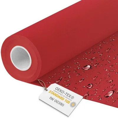 Immagine prodotto di Tessuto in tela impermeabile, 1 metro di tessuto impermeabile 600D rosso per tende da sole, larghezza 160 cm