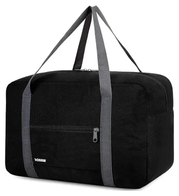 Produktbild von Ryanair Handgepäck 40x30x20, 40x20x25 Handgepäck Tasche für Flugzeug Reisetasche Klein Faltbare Sporttasche Weekender Koffer für Herren und Damen von (Schwarz 20L)