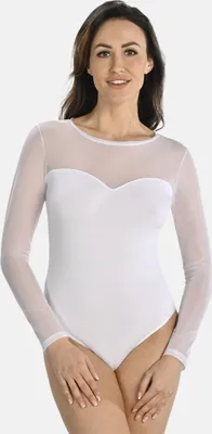 Zdjęcie produktu dla Teyli body wiskozowe z siateczką Wiillow Woman 2407 biały XXL