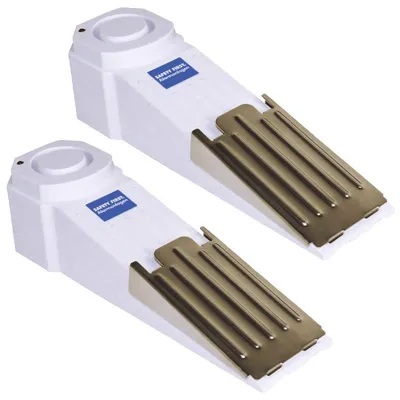 Immagine prodotto di Set di 2 fermaporta allarme di sicurezza, colore bianco, codice prodotto 100185set2
