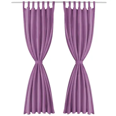 Immagine prodotto di vidaXL Tende in micro-satinato 2 pezzi con passanti 140×225 cm Viola