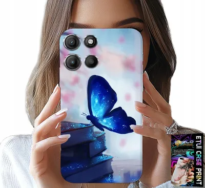 Image de Etui pour Motorola Edge 60 5G - Papillon bleu, Papillon, Motifs féminins