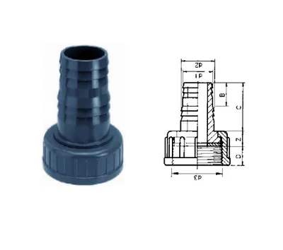 Produktbild von Aquaforte Pumpenanschluss Schlauchtülle 1 " x 22 mm
