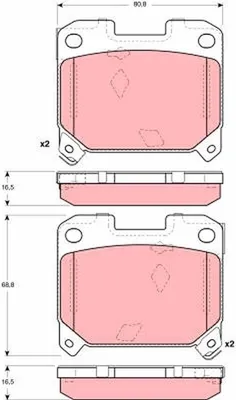 Produktbild von TRW Bremsbeläge Satz Hinten für TOYOTA CELICA (ST20, AT20) GDB3105