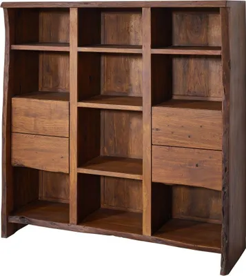 Produktbild von MASSIVMOEBEL24.DE Bücherregal Akazie 142x45x147 braun lackiert PURE ACACIA #212