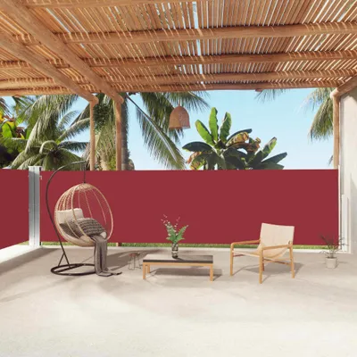 Obrázek produktu pro Maison Exclusive – boční markýza, výsuvná, červená, 160 × 1000 cm