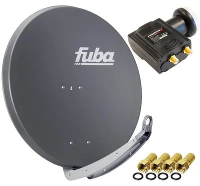 Produktbild von Fuba DAA 850 A Satellitenantenne Aluminium Anthrazit PremiumX DELUXE Twin LNB Sat