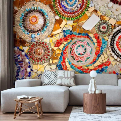 Produktbild von Selbstklebende Folie Fototapete - Moroccan Mosaic 245x175 cm Muster f-B-0027-a-a