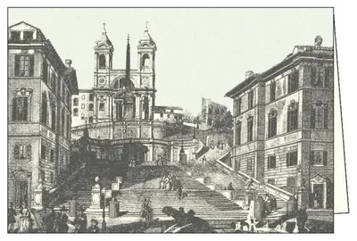 Zdjęcie produktu dla Karnet z kopertą ITW 005 Roma Chiesa della Trinita - Rossi