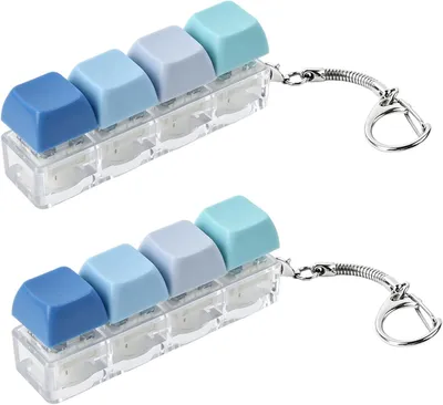 Image de Jouet anti-stress en forme de clavier - Lot de 2 - Jouet amusant pour soulager le stress - Clic-clac - Réduit le stress