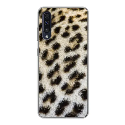 Produktbild von MuchoWow® Handyhülle Schutzhülle Hülle für Samsung Galaxy A30s Nahaufnahme Mantel Leopard Silikon Softcase Handy Hülle - Karteninhaber
