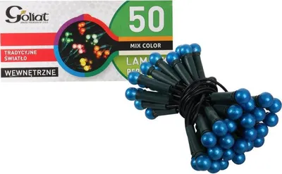 Zdjęcie produktu dla Niebieskie Lampki-Perły Choinkowe 50L na Zielonym Kablu, 220-240V, Długość 3m