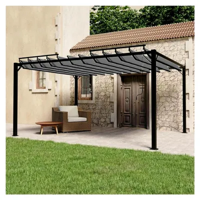 Produktbild von Pergola mit verstellbarem Lamellendach 3x4 m Anthrazit Aluminiumrahmen wasserabweisend für Garten Terrasse Poolbereich