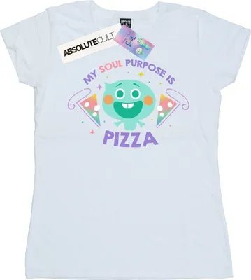 Produktbild von Disney - "Soul 22 Soul Purpose Is Pizza" T-Shirt für Damen BI40480 (S) (Weiß)