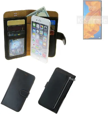 Produktbild von K-S-Trade Schutz Hülle kompatibel mit Huawei Mate Xs Klapphülle Case Phone cover Slim Handytasche Handy Hülle schwarz aus Kunstleder (1 Stk)