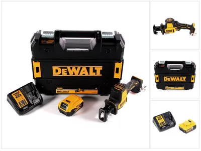 Zdjęcie produktu dla Akumulatorowa pilarka szablasta DeWalt DCS 369 P1 18 V + 1x akumulator 5,0 Ah + ładowarka + TSTAK