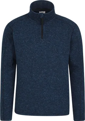 Image de Mountain Warehouse - "Idris II" Haut en polaire avec demi-zip pour homme MW631 (XL) (Bleu marine)