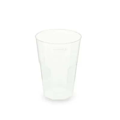 Produktbild von 60x Mehrwegbecher Pfandbecher Cocktail transparent stabil+ PP 0,2L Ø 70mm