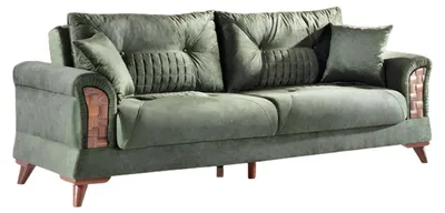 Produktbild von Schlafsofa 3er Sitz Sofas Zimmer Möbel Bett Dreisitzer Couch Polster Design Sofa
