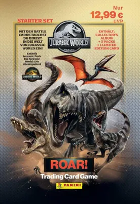 Produktbild von Jurassic World Roar Trading Cards Starterset *Deutsche Version*